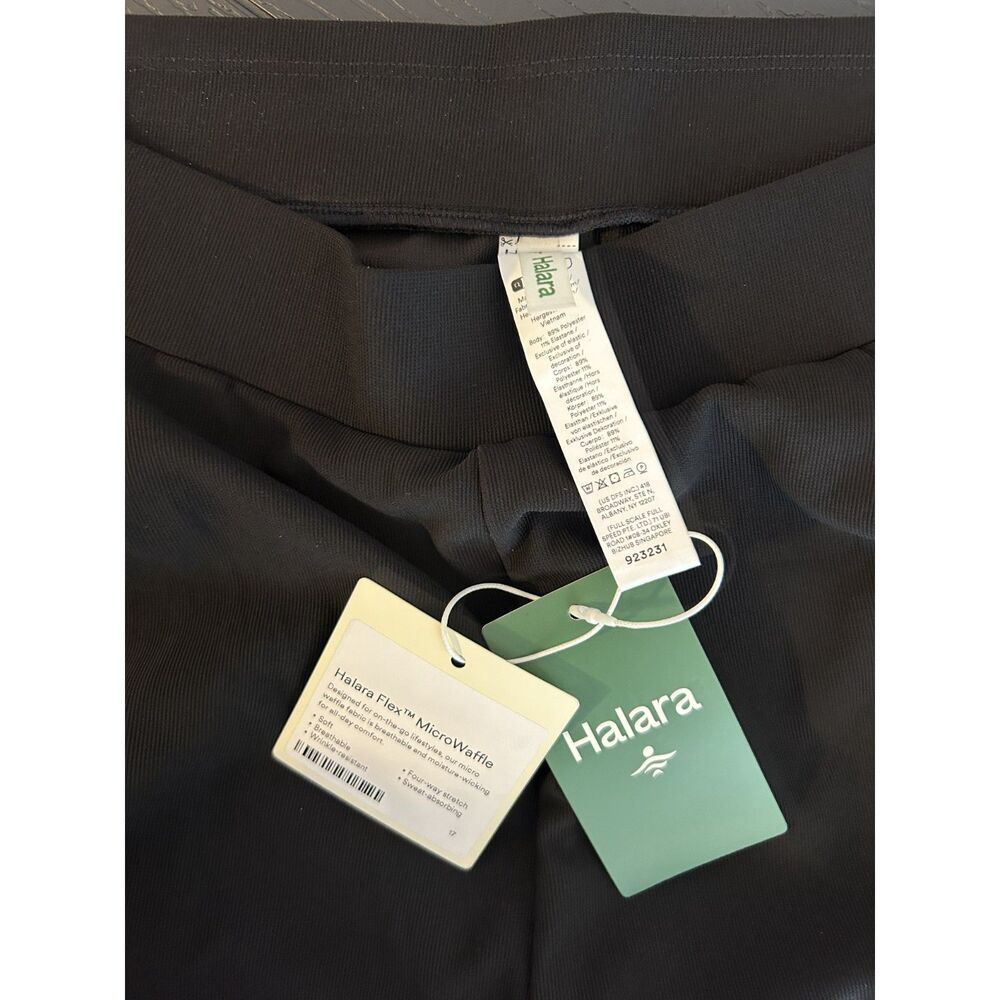 Halara Flex MicroWaffle Wide Leg Work Pants – Black, Size (M Petite) NWT - Picture 3 of 9